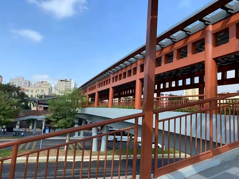 中心路市民广场人行天桥钢结构工程
